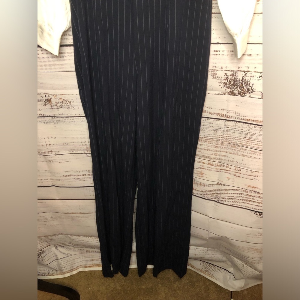Blue and White Pinstripe Jumpsuit - Picture 8 of 16